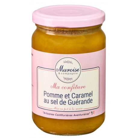 Confiture de pommes avec du caramel au sel de Guérande 350g